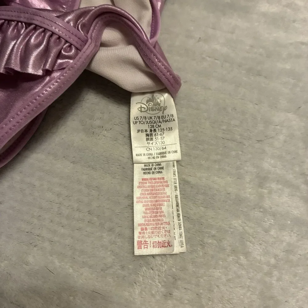 Disney Parks Bikini Top Size 7/8 Iridescent Pink Sparkle Shine Swim Suit